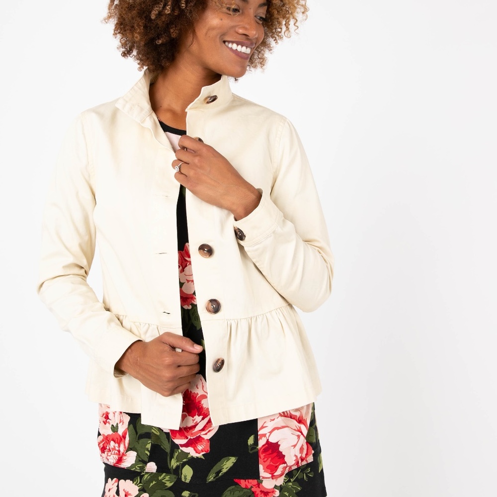 Peplum Jacket Beige